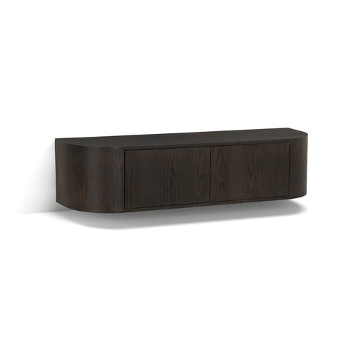 TV-meubel Novero Eikenhout fineer Bruin 140x35x33 cm-TV-meubels-Livingfurn