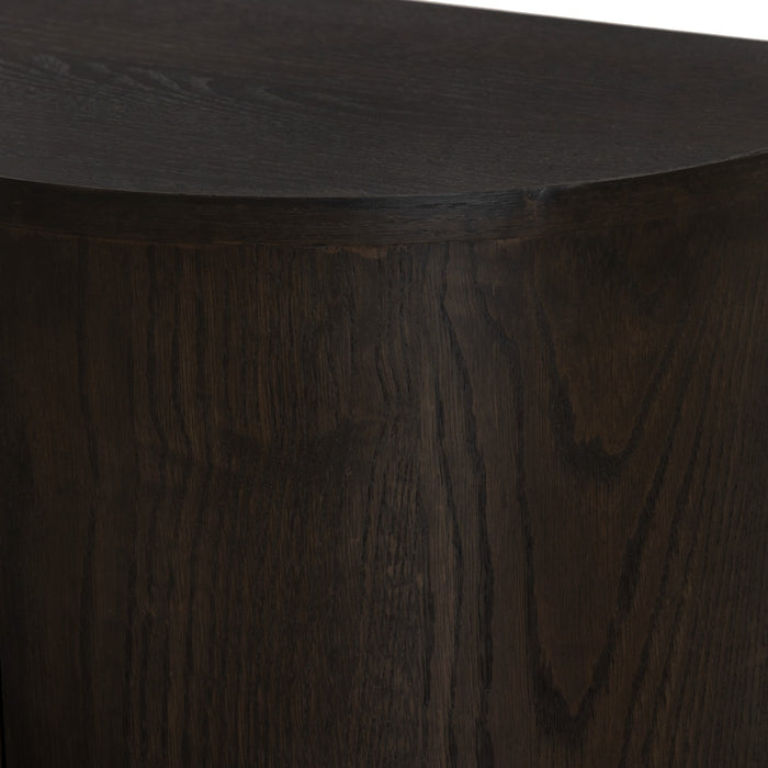 TV-meubel Novero Eikenhout fineer Bruin 140x35x33 cm-TV-meubels-Livingfurn