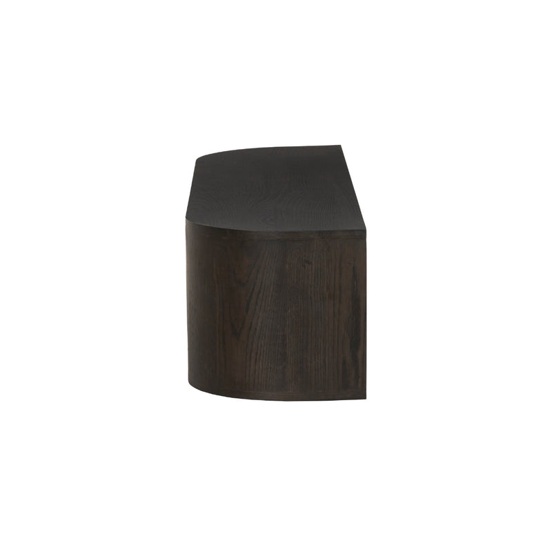 TV-meubel Novero Eikenhout fineer Bruin 140x35x33 cm-TV-meubels-Livingfurn