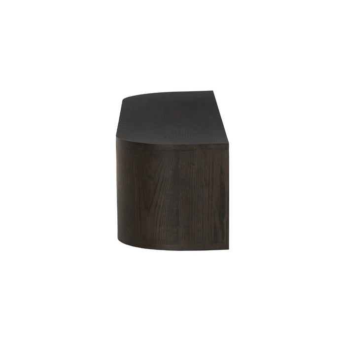 TV-meubel Novero Eikenhout fineer Bruin 140x35x33 cm-TV-meubels-Livingfurn