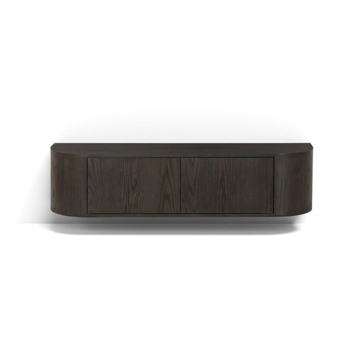 TV-meubel Novero Eikenhout fineer Bruin 140x35x33 cm-TV-meubels-Livingfurn