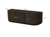 TV-meubel Novero Eikenhout fineer Bruin 140x40x45 cm-TV-meubels-Livingfurn