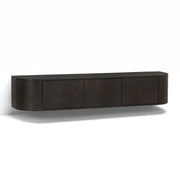TV-meubel Novero Eikenhout fineer Bruin 180x35x33 cm-TV-meubels-Livingfurn