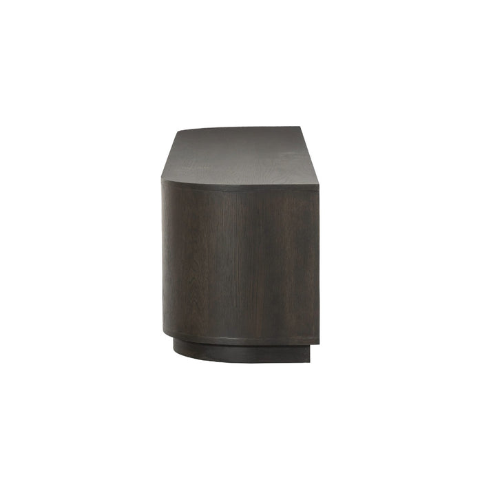 TV-meubel Novero Eikenhout fineer Bruin 180x40 cm-TV-meubels-Livingfurn