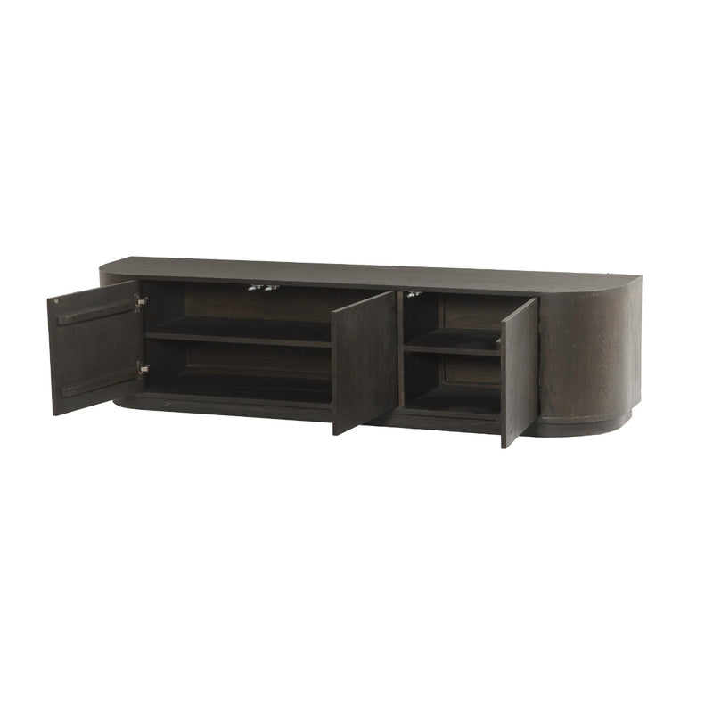 TV-meubel Novero Eikenhout fineer Bruin 180x40x45 cm-TV-meubels-Livingfurn