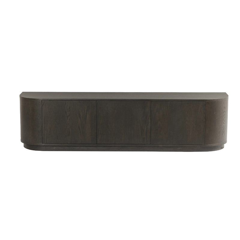 TV-meubel Novero Eikenhout fineer Bruin 180x40x45 cm-TV-meubels-Livingfurn