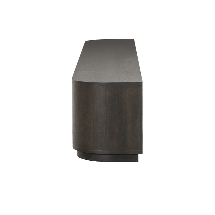 TV-meubel Novero Eikenhout fineer Bruin 220x40x45 cm-TV-meubels-Livingfurn