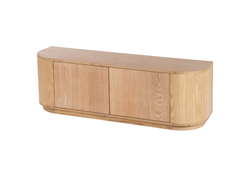 TV-meubel Novero Eikenhout fineer Naturel hout 140x40 cm-TV-meubels-Livingfurn