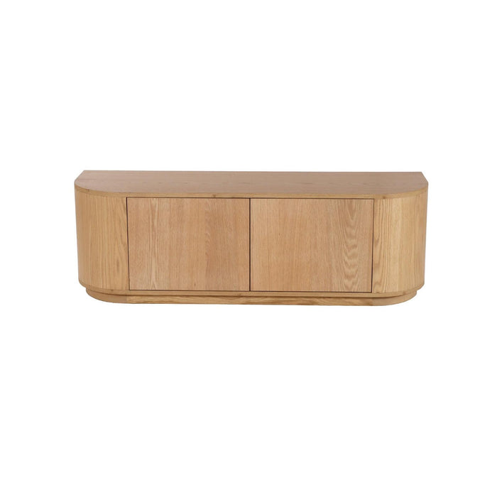 TV-meubel Novero Eikenhout fineer Naturel hout 140x40 cm-TV-meubels-Livingfurn