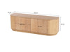 TV-meubel Novero Eikenhout fineer Naturel hout 140x40x45 cm-TV-meubels-Livingfurn