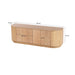 TV-meubel Novero Eikenhout fineer Naturel hout 140x40x45 cm-TV-meubels-Livingfurn