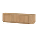 TV-meubel Novero Eikenhout fineer Naturel hout 180x40x45 cm-TV-meubels-Livingfurn