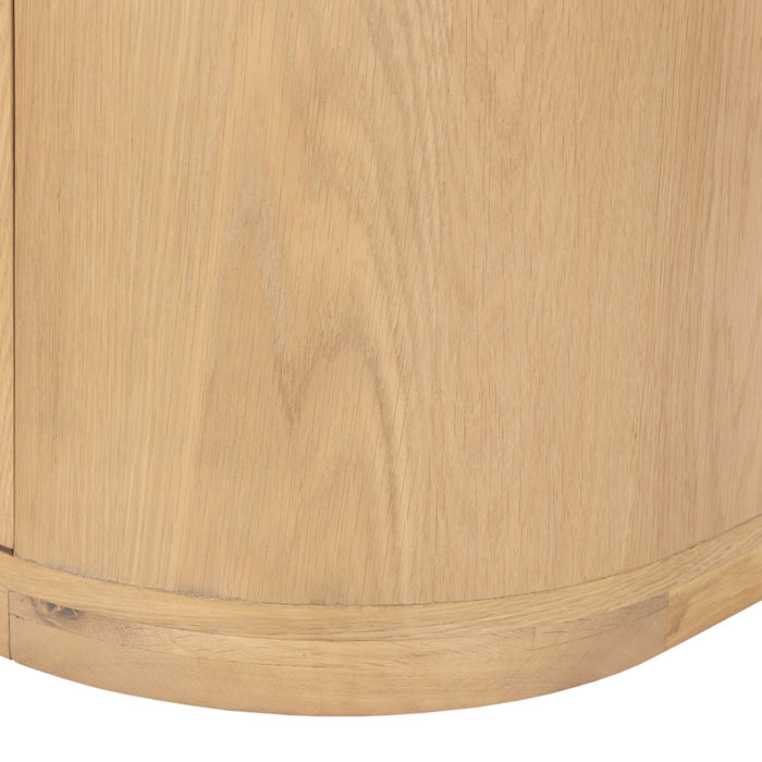TV-meubel Novero Eikenhout fineer Naturel hout 180x40x45 cm-TV-meubels-Livingfurn
