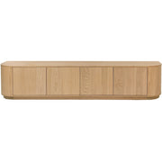 TV-meubel Novero Eikenhout fineer Naturel hout 220x40x45 cm-TV-meubels-Livingfurn