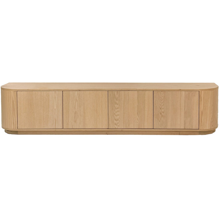 TV-meubel Novero Eikenhout fineer Naturel hout 220x40x45 cm-TV-meubels-Livingfurn