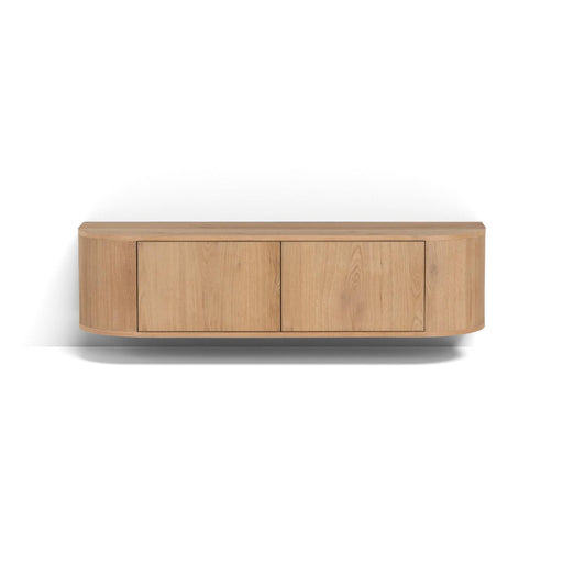 TV-meubel Novero Zwevend Eikenhout fineer Naturel hout 140x35 cm-TV-meubels-Livingfurn