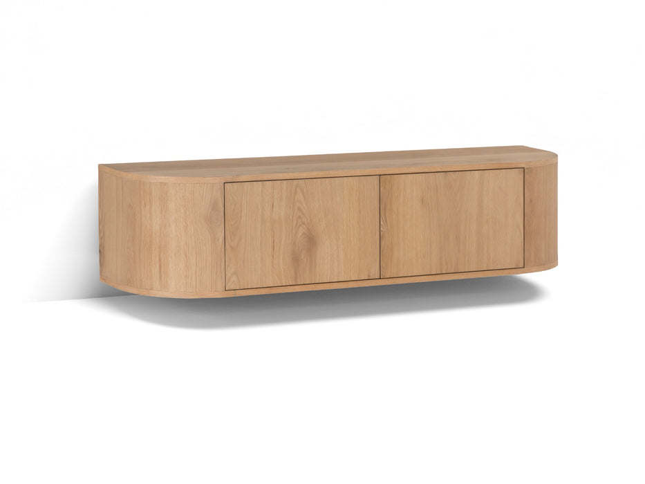 TV-meubel Novero Zwevend Eikenhout fineer Naturel hout 140x35x33 cm-TV-meubels-Livingfurn