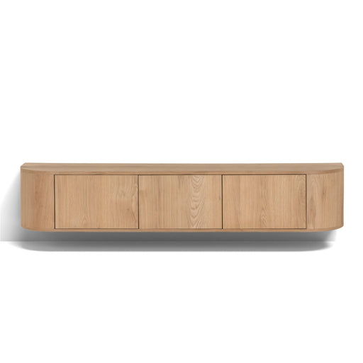 TV-meubel Novero Zwevend Eikenhout fineer Naturel hout 180x35 cm-TV-meubels-Livingfurn