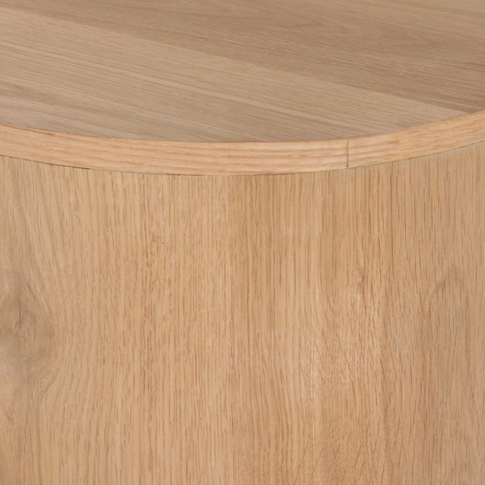 TV-meubel Novero Zwevend Eikenhout fineer Naturel hout 180x35 cm-TV-meubels-Livingfurn