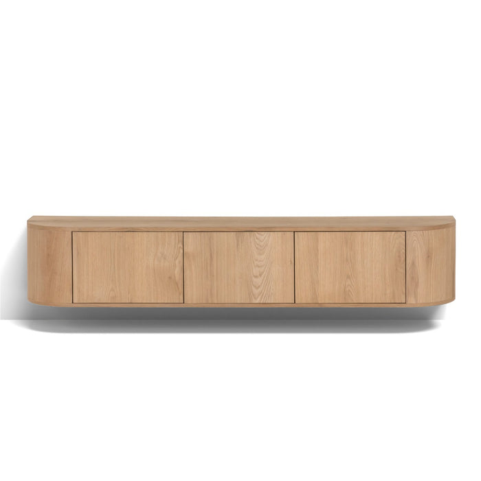 TV-meubel Novero Zwevend Eikenhout fineer Naturel hout 180x35x33 cm-TV-meubels-Livingfurn