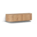 TV-meubel Novero Zwevend Naturel hout 140x35x33 cm-TV-meubels-Livingfurn