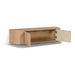 TV-meubel Novero Zwevend Naturel hout 140x35x33 cm-TV-meubels-Livingfurn