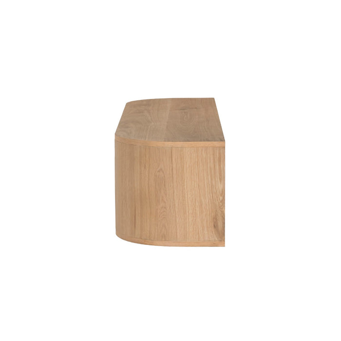TV-meubel Novero Zwevend Naturel hout 140x35x33 cm-TV-meubels-Livingfurn