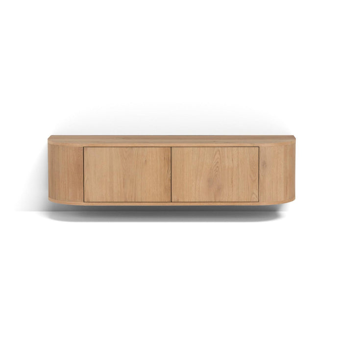 TV-meubel Novero Zwevend Naturel hout 140x35x33 cm-TV-meubels-Livingfurn