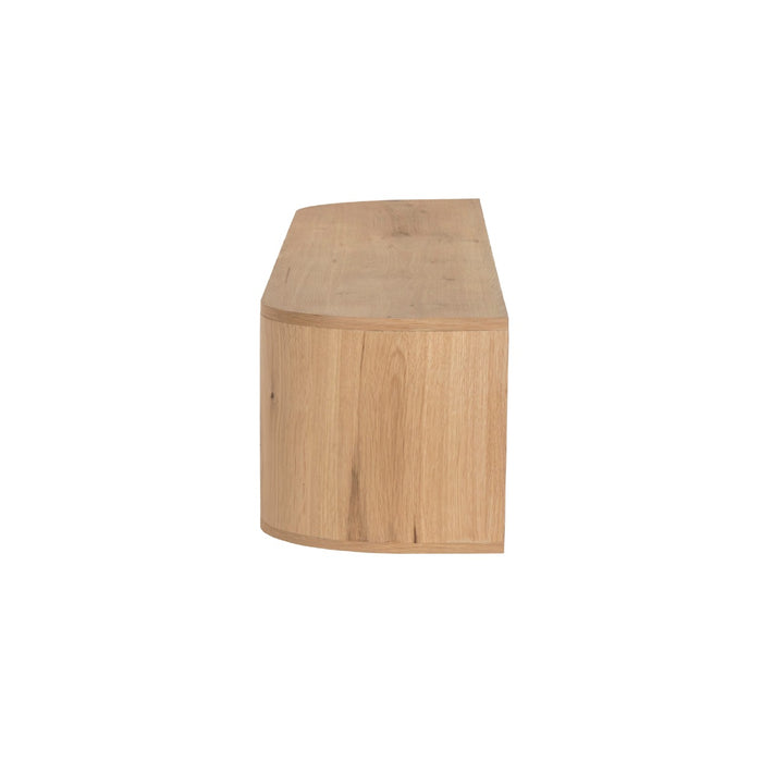 TV-meubel Novero Zwevend Naturel hout 180x35x33 cm-TV-meubels-Livingfurn