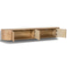 TV-meubel Novero Zwevend Naturel hout 220x35x33 cm-TV-meubels-Livingfurn
