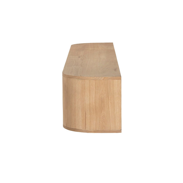 TV-meubel Novero Zwevend Naturel hout 220x35x33 cm-TV-meubels-Livingfurn