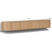 TV-meubel Novero Zwevend Naturel hout 220x35x33 cm-TV-meubels-Livingfurn