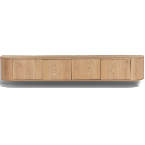 TV-meubel Novero Zwevend Naturel hout 220x35x33 cm-TV-meubels-Livingfurn