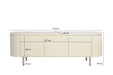 TV-meubel Patou Mangohout Beige 170x43 cm-TV-meubels-Livingfurn