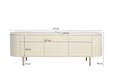 TV-meubel Patou Mangohout Beige 43x170x56 cm-TV-meubels-Livingfurn
