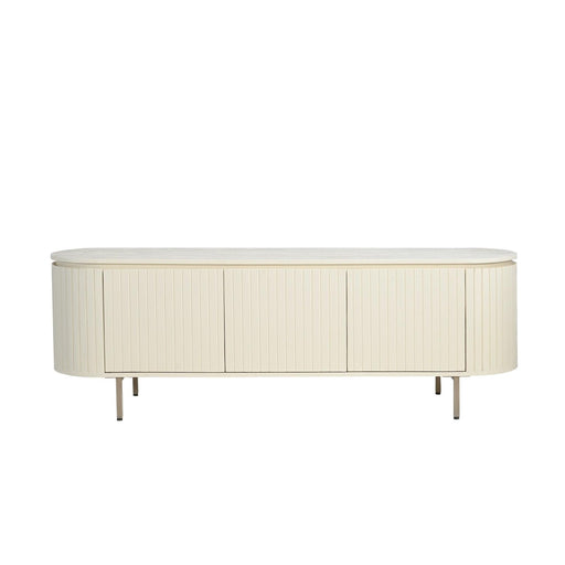 TV-meubel Patou Mangohout Beige 43x170x56 cm-TV-meubels-Livingfurn