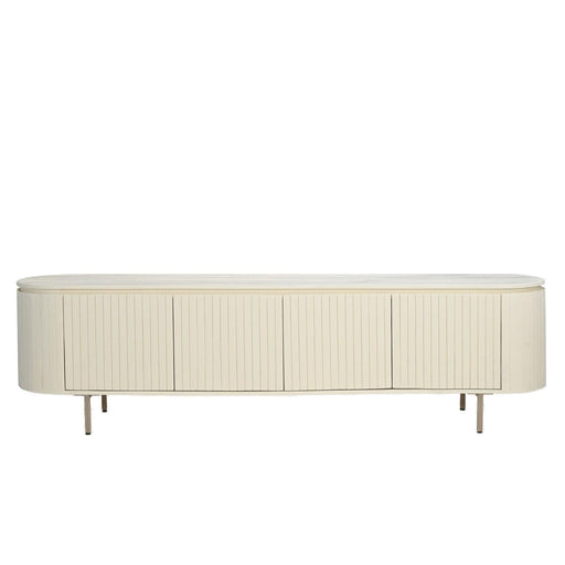 TV-meubel Patou Mangohout Beige 43x210x56 cm-TV-meubels-Livingfurn