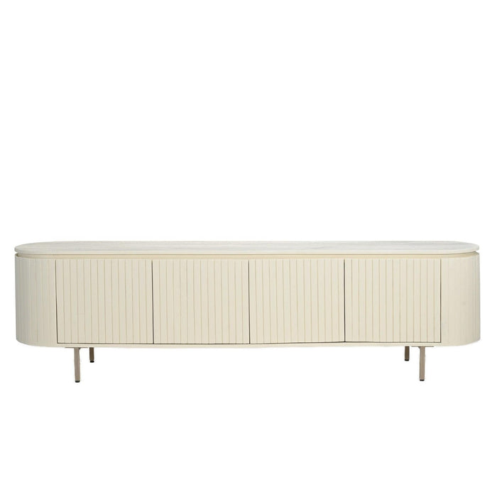 TV-meubel Patou Mangohout Beige 43x210x56 cm-TV-meubels-Livingfurn