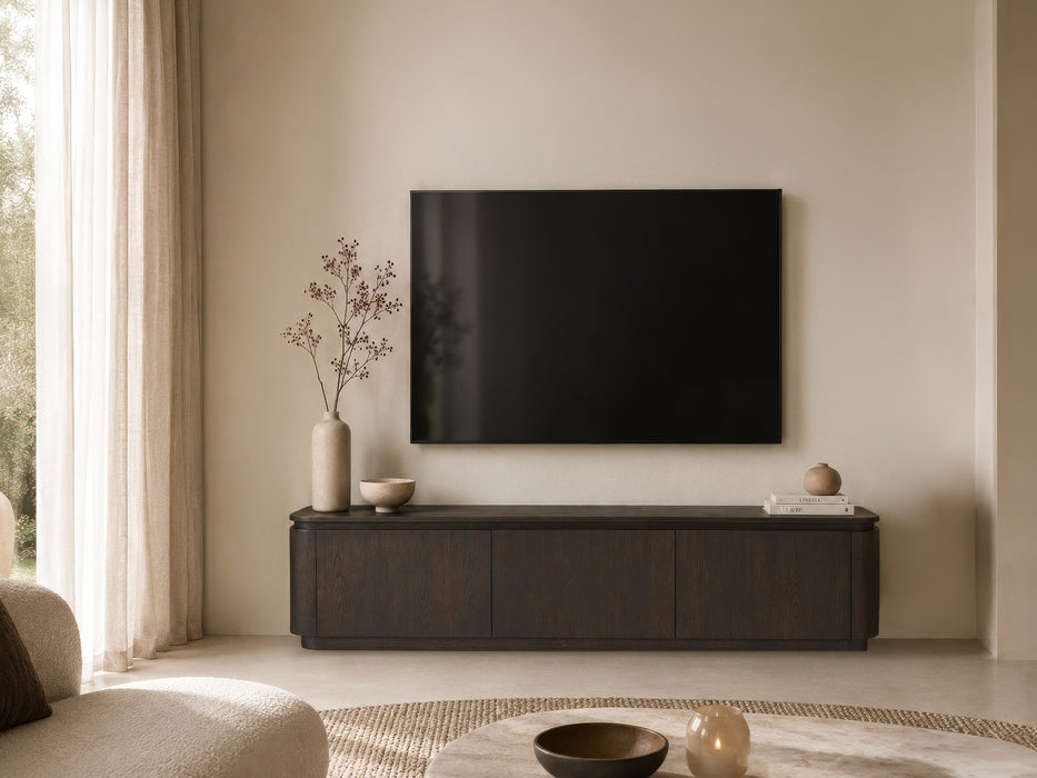 TV-meubel Rivano Eikenhout Fineer Bruin 180cm