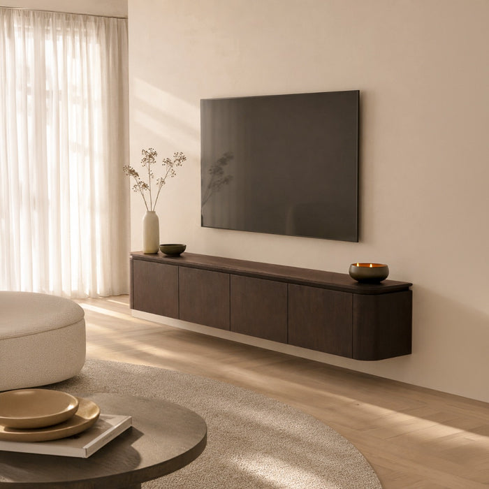 TV-meubel Rivano Eikenhout Fineer Bruin 220cm