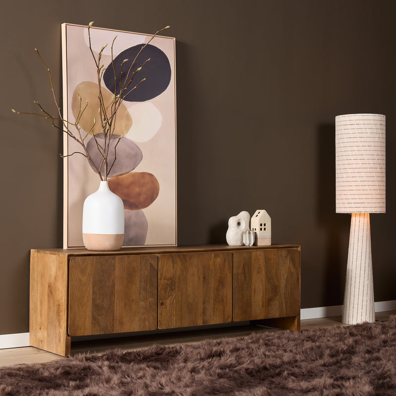 TV-meubel Tense Naturel Mangohout 150x40 cm-TV-meubels-Starfurn