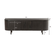 TV-meubel Tobago Eikenhout fineer Bruin 170x43x56 cm-TV-meubels-Livingfurn