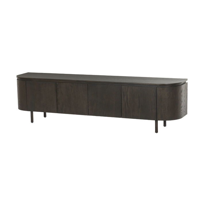 TV-meubel Tobago Eikenhout fineer Bruin 210x43 cm-TV-meubels-Livingfurn