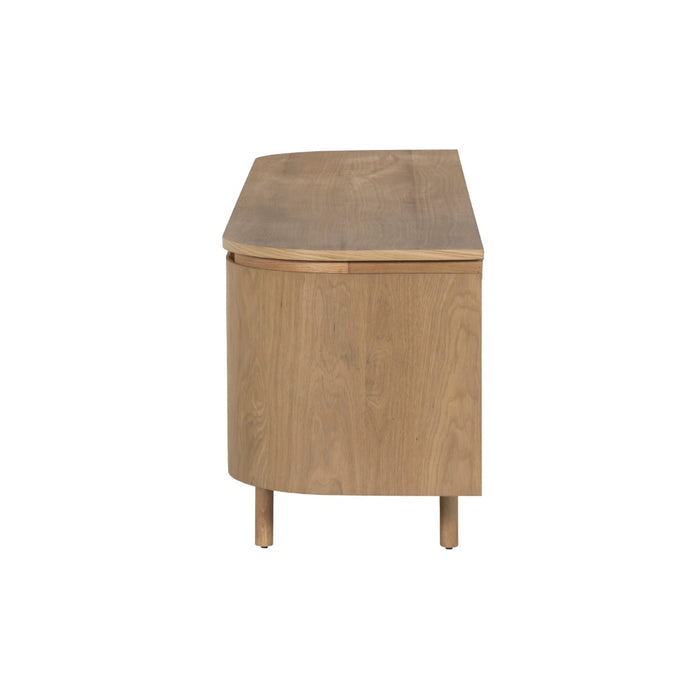 TV-meubel Tobago Eikenhout fineer Naturel hout 170x43x56 cm-TV-meubels-Livingfurn