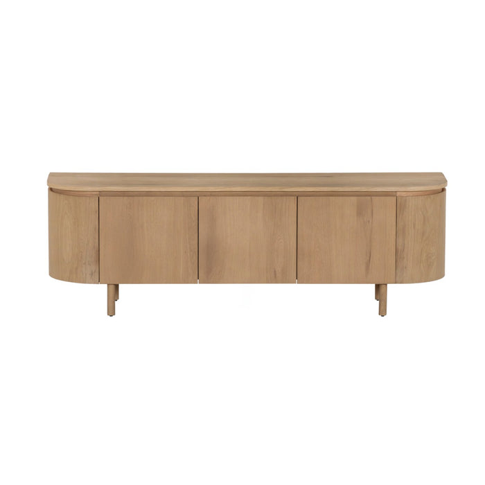 TV-meubel Tobago Eikenhout fineer Naturel hout 170x43x56 cm-TV-meubels-Livingfurn