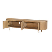 TV-meubel Tobago Eikenhout fineer Naturel hout 210x43x56 cm-TV-meubels-Livingfurn