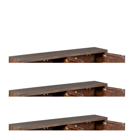 TV-meubel Tv meubel Brussel Bruin 200 cm 200x42x46 cm-TV-meubels-Starfurn