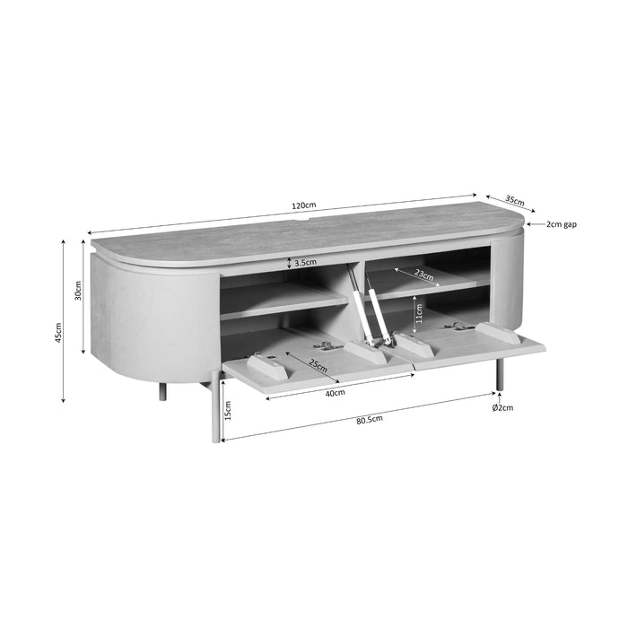 TV-meubel Tv meubel Excellent Zand 120 cm 120x30x35 cm-TV-meubels-Starfurn