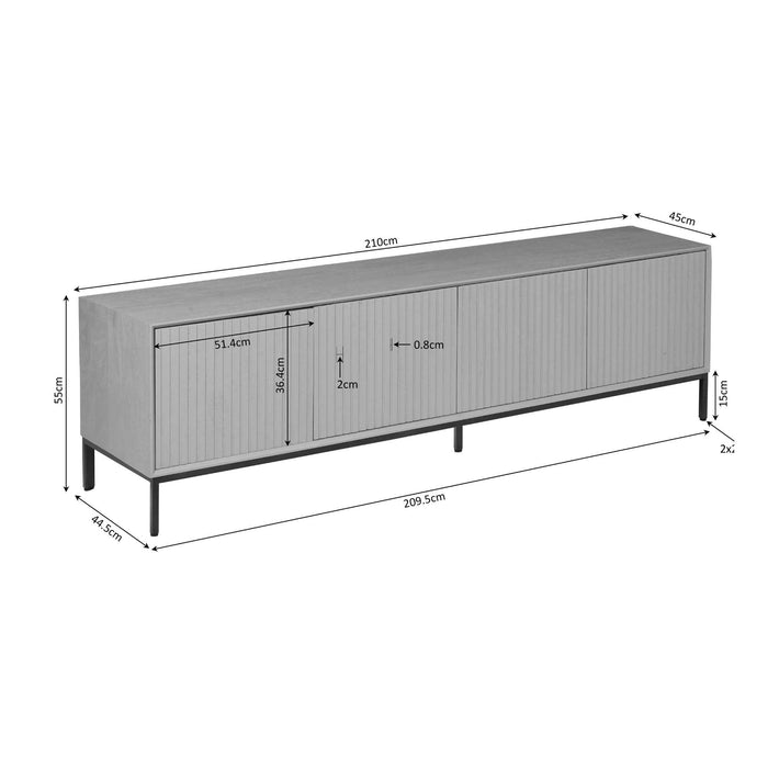 TV-meubel Tv meubel Madison Bruin 210 cm 210x45x55 cm-TV-meubels-Starfurn