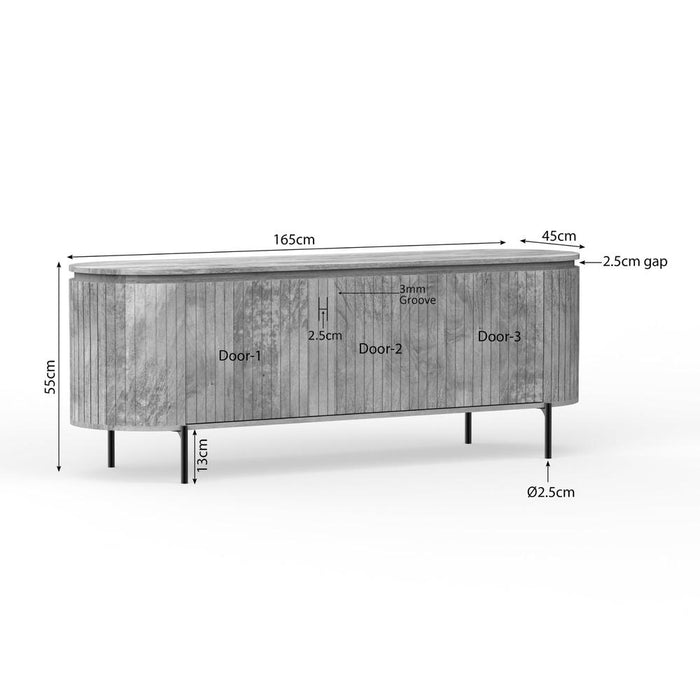 TV-meubel Tv meubel Solana 165 cm Naturel 165x45x55 cm-TV-meubels-Starfurn